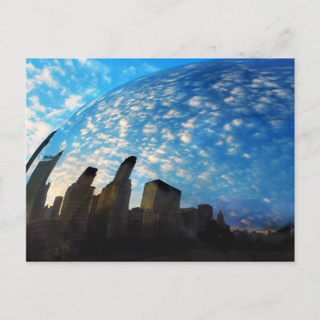Chicago réflexion, carte postale (Devant)