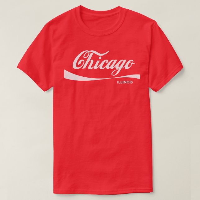 Chicago Retro Faded Style Design T-Shirt (Design Front)