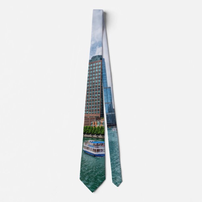 Chicago River and Trump Tower Tie (Front)