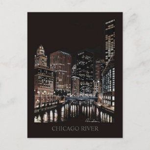 Chicago River Fine Art Randsom Art Postcard
