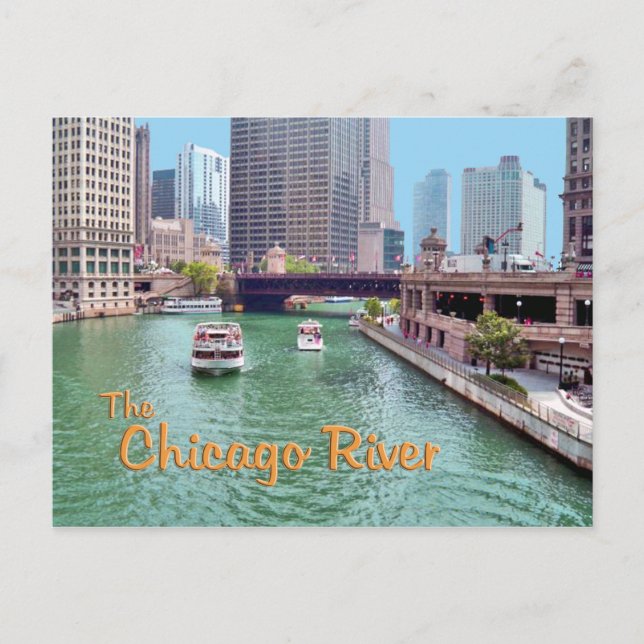Chicago River Postcard (Front)