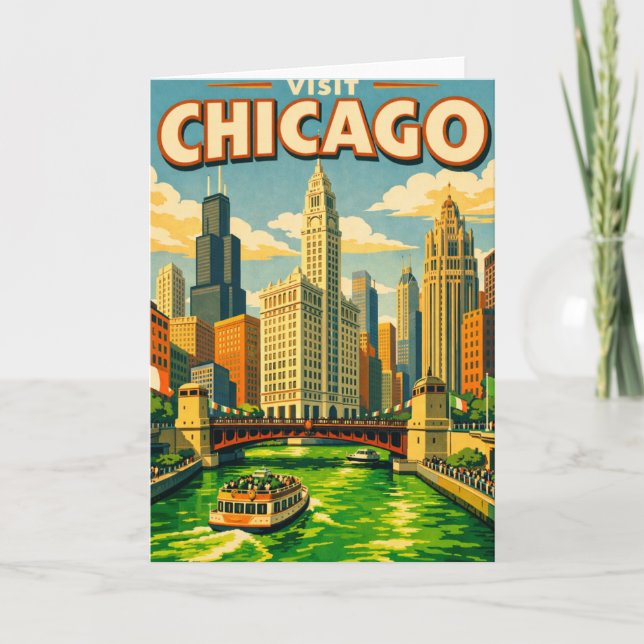 Chicago River Saint Patricks day postcard (Front)