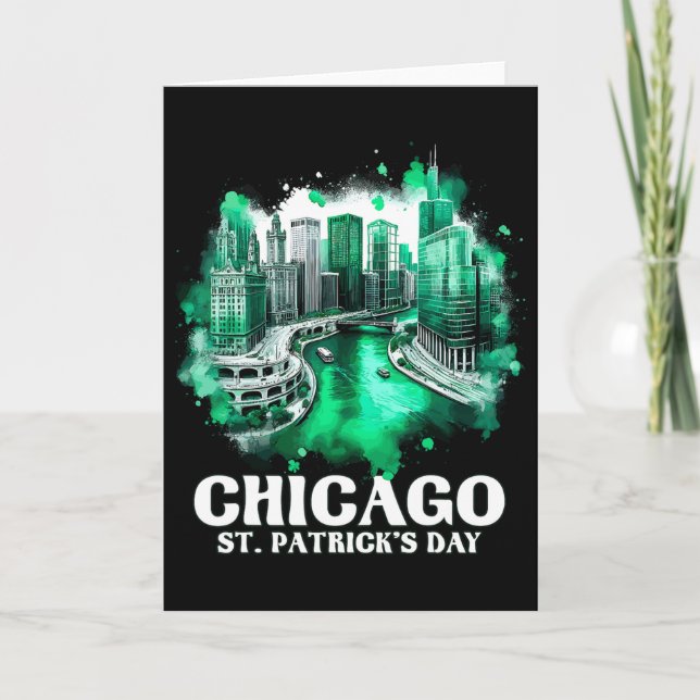 Chicago River St. Patrick's Day Parade  Card (Front)