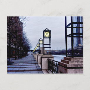 Chicago river walk postcard