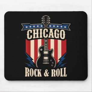 Chicago Rock And Roll Music City Graphic Mouse Pad