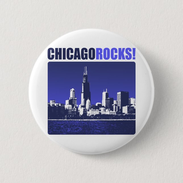 Chicago Rocks! 2 Inch Round Button (Front)