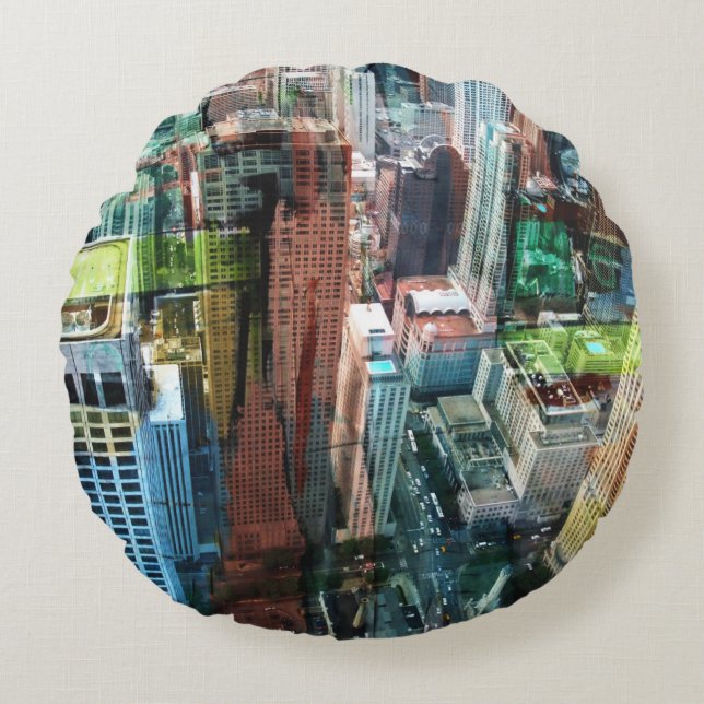 Chicago Round Pillow (Front)