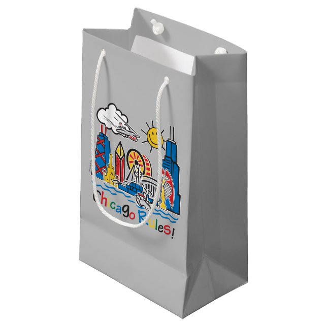 Chicago Rules Small Gift Bag (Front Angled)