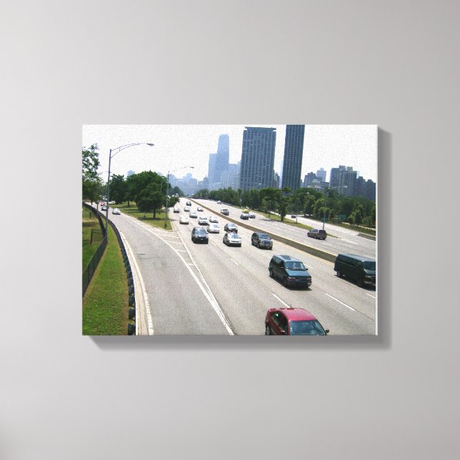 Chicago Rush Hour Traffic Canvas Print (Front)