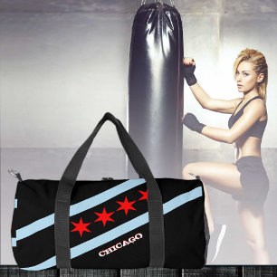 Chicago sac de voyage, mode noir, drapeau de Chica