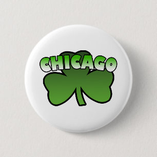 Chicago Shamrock Button