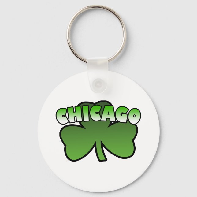 Chicago Shamrock Keychain (Front)
