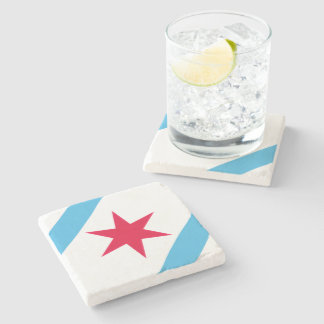 Chicago Six Pointed Star Stone Coaster