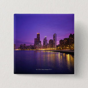 Chicago Skyline 2 Inch Square Button