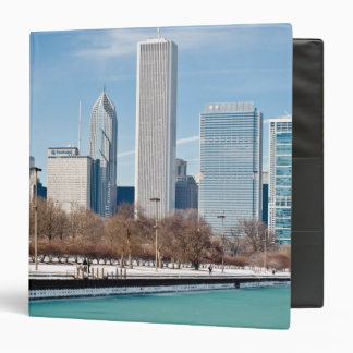 Chicago skyline across frozen Lake Michigan Binder
