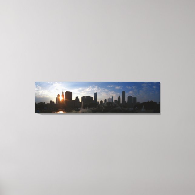 Chicago Skyline at Dusk Canvas Print (Front)