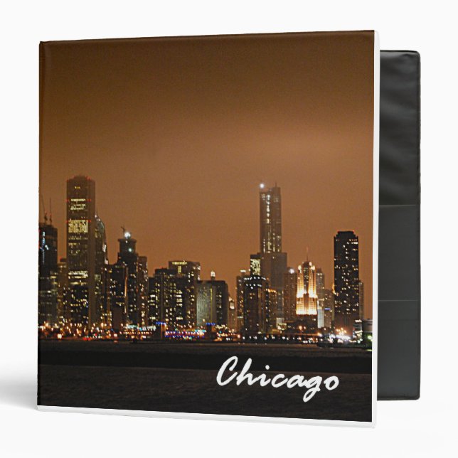Chicago Skyline At Navy Pier Keepsake Binder (Front/Inside)