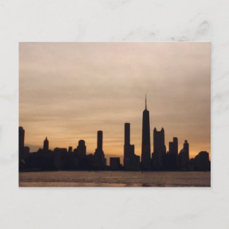 Chicago Skyline At Sunset Postcard