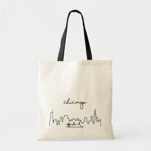 Chicago Skyline avec Navy Pier Sac fourre-tout
