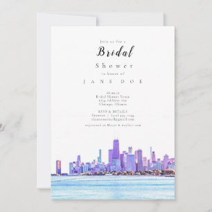 Chicago Skyline Bridal Shower Invitation