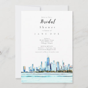 Chicago Skyline Bridal Shower Invitation