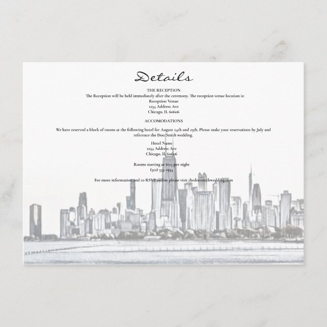 Chicago Skyline Enclosure Card (Front)