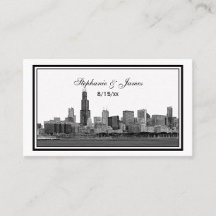 Chicago Skyline Etched Framed Place Cards