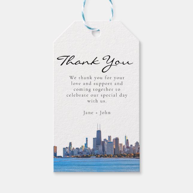 Chicago Skyline Gift Tag (Front)