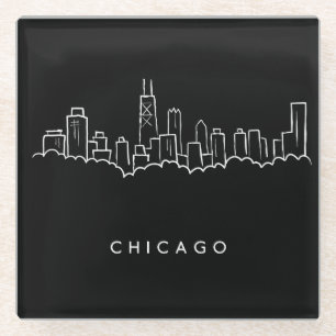Chicago Skyline Glass Coaster