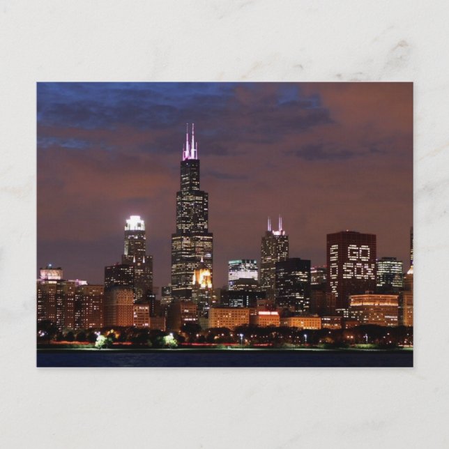 Chicago Skyline Go Sox Postcard (Front)