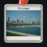 Chicago Skyline Holiday Ornament<br><div class="desc">Beautiful view of the Chicago skyline and lakefront.</div>