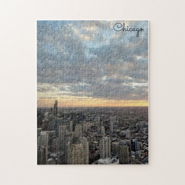 Chicago skyline jigsaw puzzle (Vertical)