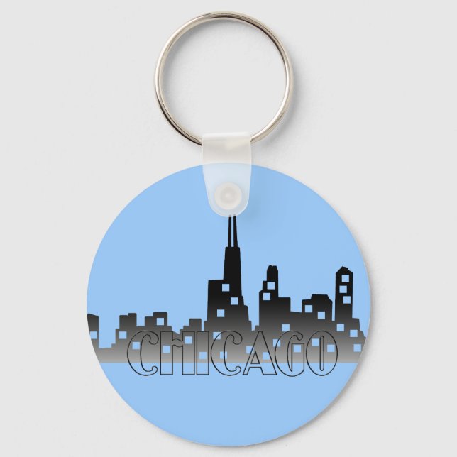 CHICAGO skyline Keychain (Front)