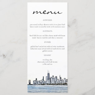 Chicago Skyline Menu Cards