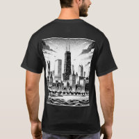 Chicago Skyline Modern Graphic T-Shirt