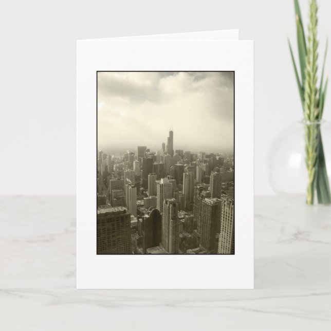 Chicago Skyline Mono Card (Front)