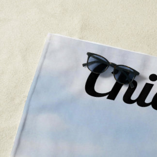 Chicago Skyline Navy Pier & Hancock Beach Towel