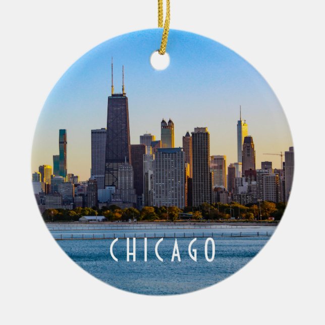 Chicago Skyline Ornament (Front)