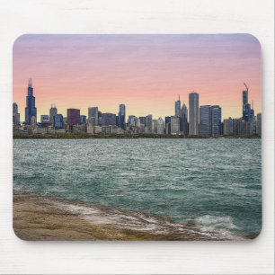 Chicago Skyline Painterly Mouse Pad