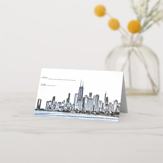 Chicago Skyline Place Cards (Front)