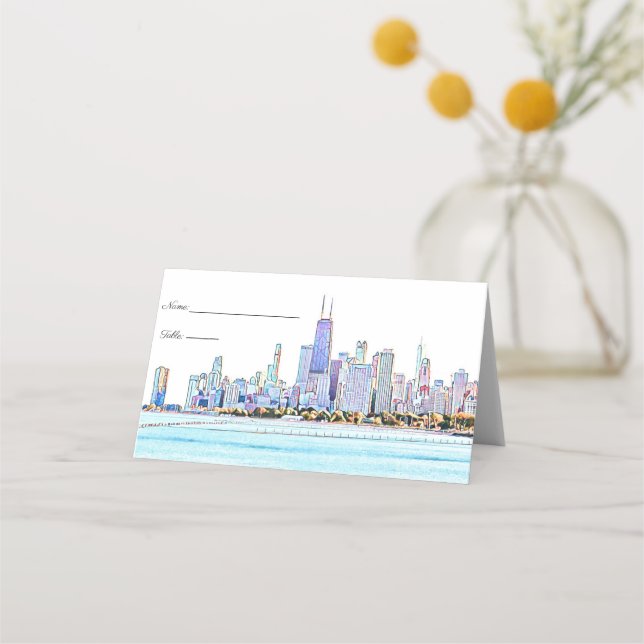 Chicago Skyline Place Cards (Front)