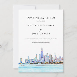 Chicago Skyline plat ¡Apartar la fecha ! Carte