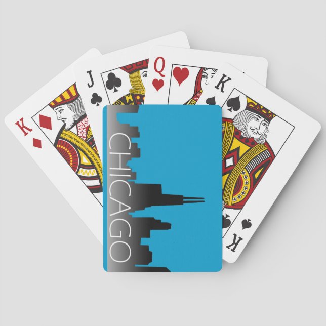 Chicago skyline playing cards (Back)