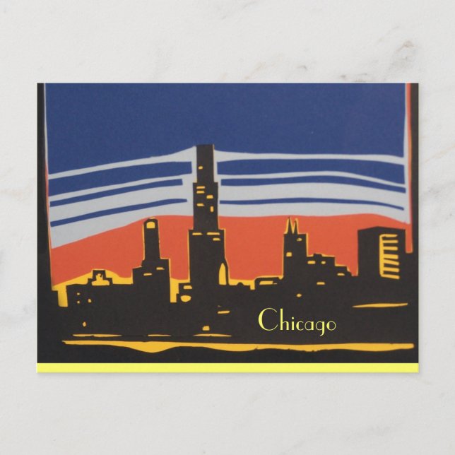 Chicago Skyline Postcard (Front)