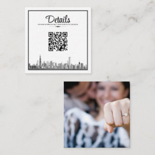 Chicago Skyline QR Code Enclosure Card