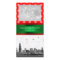 Chicago Skyline Red Snowflake Christmas