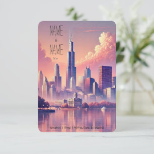 Chicago Skyline RSVP Card