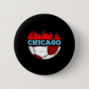 Chicago Skyline Shirt Chicago Soccer Tee Futbol Lo 2 Inch Round Button