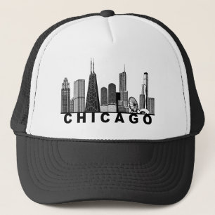 Chicago Skyline Silhouette  Trucker Hat