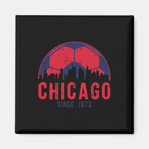 Chicago Skyline Soccer Fc Futbol Illinois  Magnet